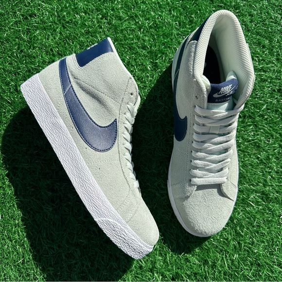Nike Sb Zoom Blazer Mid Barely Green / Navy - Picture 9 of 13
